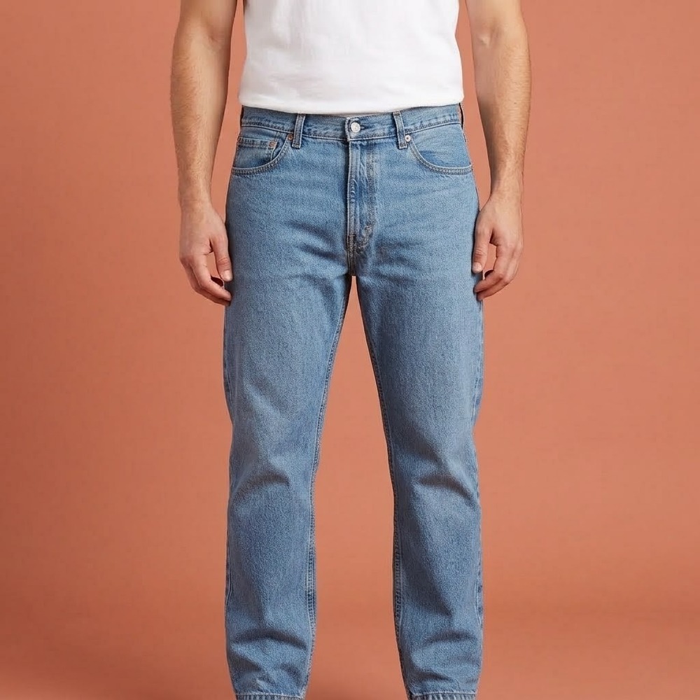 Levi's 505 Straight Leg Jeans Men's 38x30 Light Wash Cotton Denim EUC